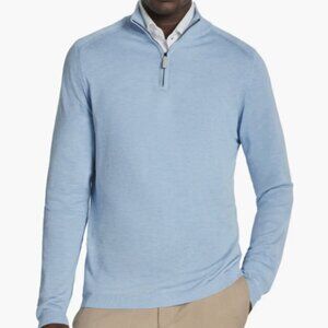 Nordstrom Sky Blue Jack Victor Braulio Quarter Zip Sweater